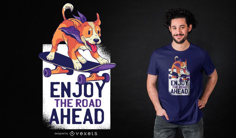 Dog skate t-shirt design Dog skate t-shirt design