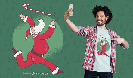 Santa Baton Twirling t-shirt design Santa Baton Twirling t-shirt design