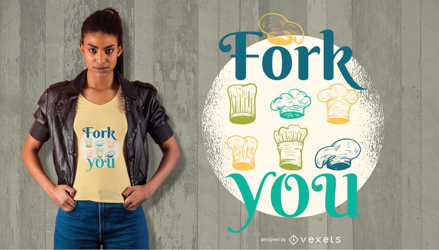 Fork você design de t-shirt Fork você design de t-shirt