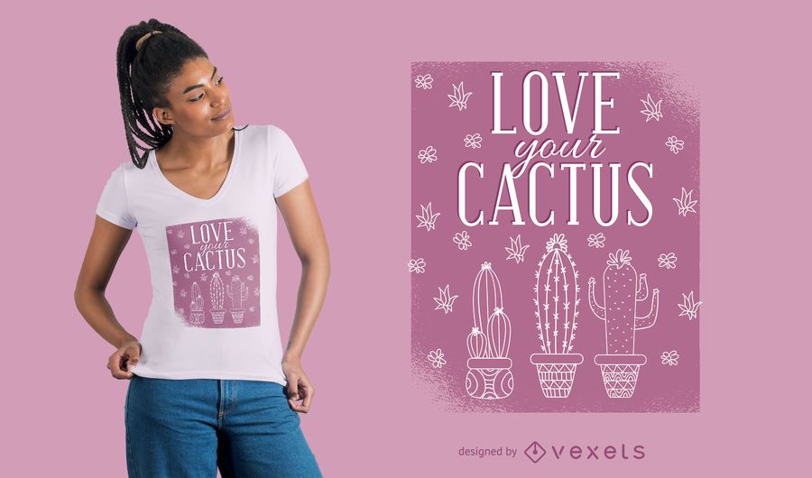 Amo tu diseño de camiseta de cactus Amo tu diseño de camiseta de cactus