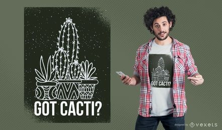 Tiene diseño de camiseta de cactus