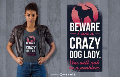 Camiseta de perro loco con diseño de camiseta. Camiseta de perro loco con diseño de camiseta.