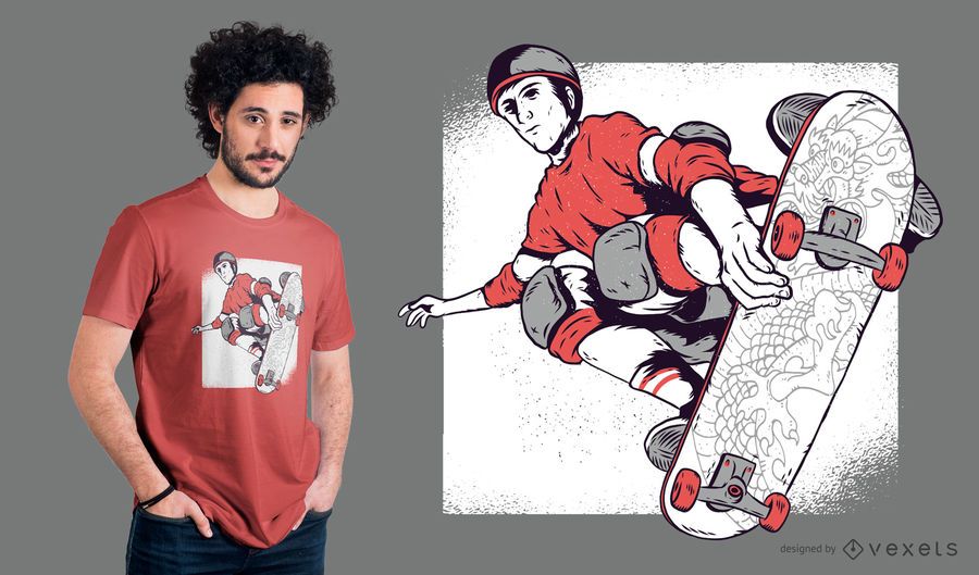Design de t-shirt patinador vintage Design de t-shirt patinador vintage