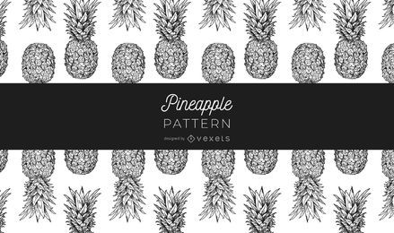 Black and white pineapple pattern