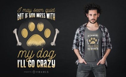 Confusão com design de camiseta para cachorro