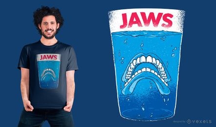 Teeth Tasse Wasser T-Shirt-Design