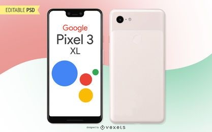 Google Pixel 3 XL PSD mockup