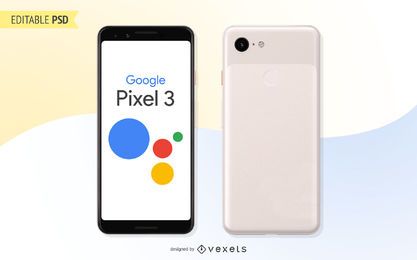 Google Pixel 3 PSD maqueta Google Pixel 3 PSD maqueta