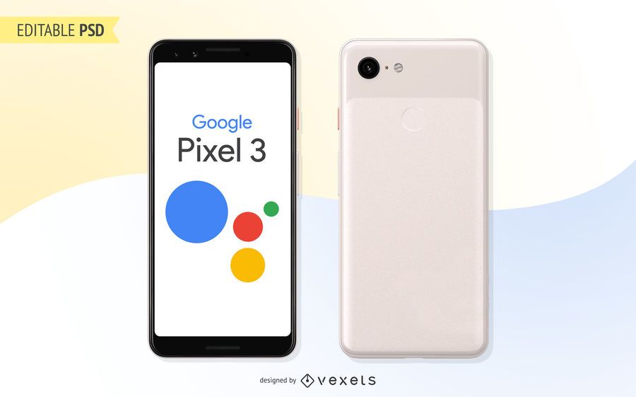 Google Pixel 3 PSD maqueta Google Pixel 3 PSD maqueta