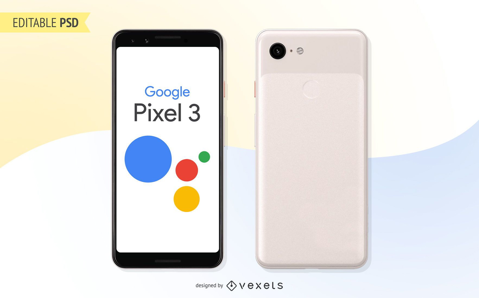 Google Pixel 3 PSD Mockup Vector Download