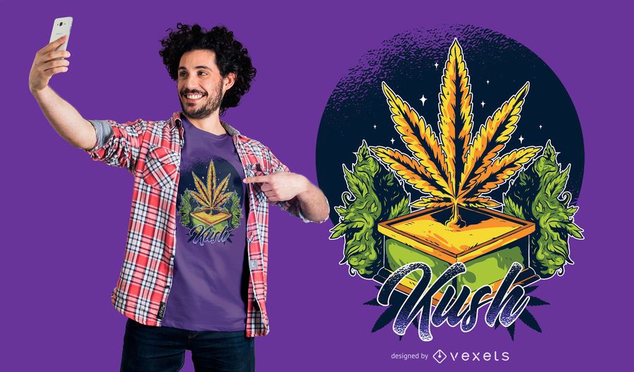 Diseño de camiseta Marijuana Kush Diseño de camiseta Marijuana Kush