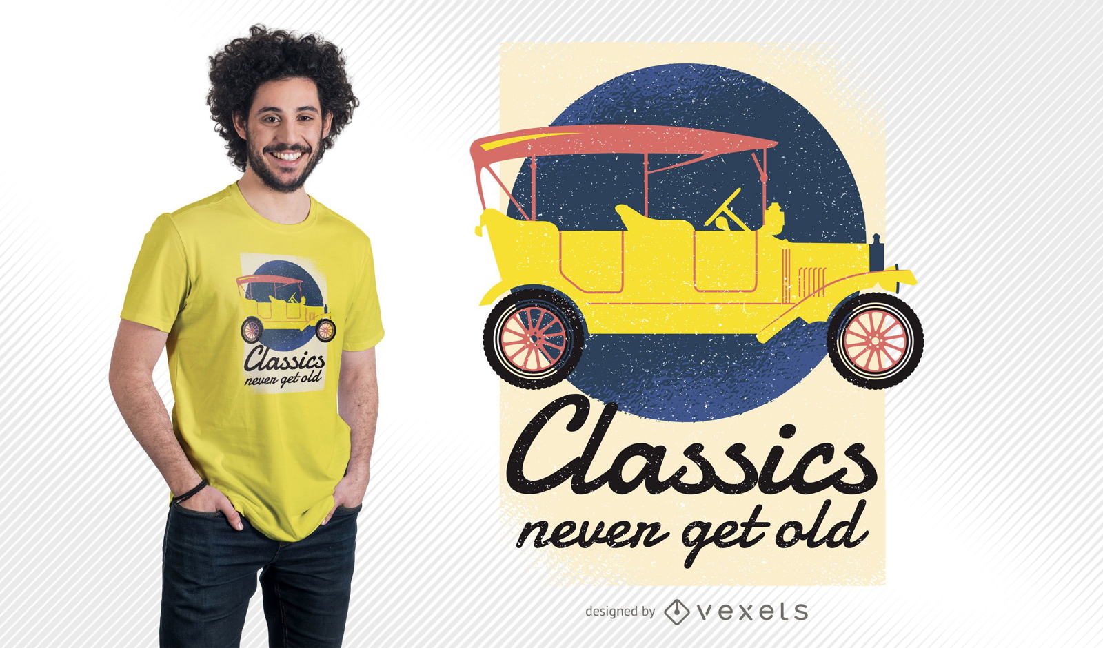 Diseño de camiseta Classics Never Get Old