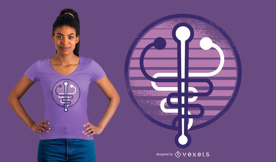 Caduceus-Medizin-Symbol-T-Shirt Design Caduceus-Medizin-Symbol-T-Shirt Design