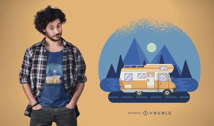 Travelling Motorhome T-shirt Design Travelling Motorhome T-shirt Design