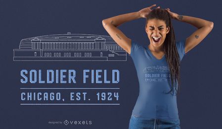 Diseño de la camiseta del estadio Soldier Field Diseño de la camiseta del estadio Soldier Field