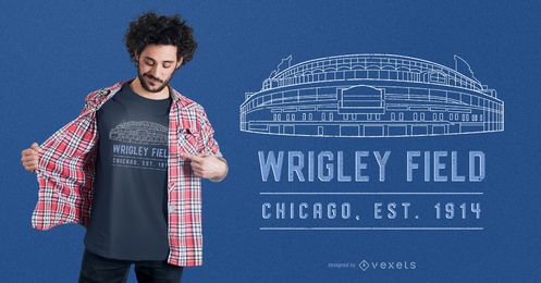Wrigley Field Stadium t-shirt design Wrigley Field Stadium t-shirt design