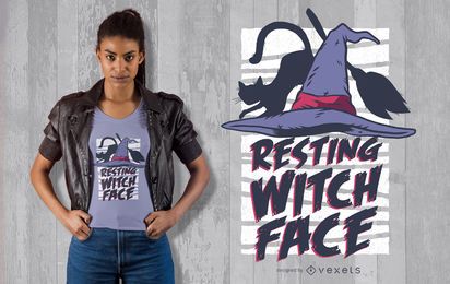 Diseño de camiseta de bruja de Halloween en reposo Diseño de camiseta de bruja de Halloween en reposo