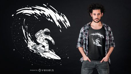 Surfing Astronaut T shirt Design Surfing Astronaut T-shirt Design