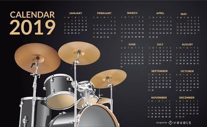 Drums 2019 Calendar Design Drums 2019 Calendar Design