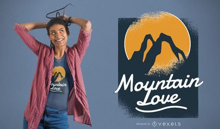 Design de camisetas Mountain Love