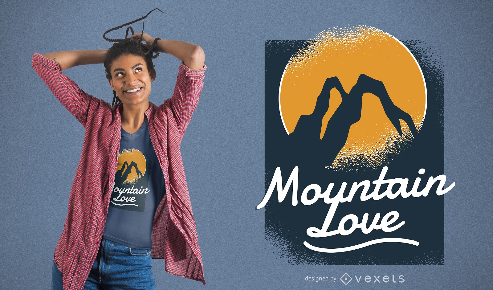 Design de camisetas Mountain Love