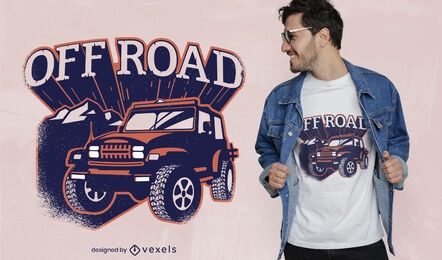 Off Road mountain road truck t-shirt design