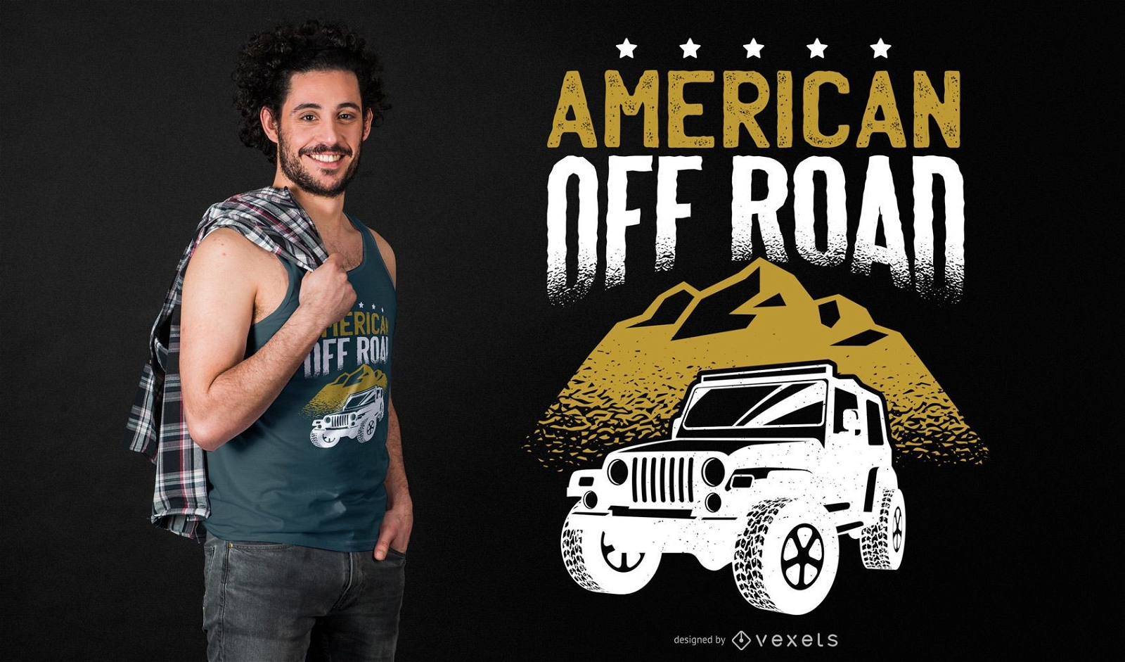 American Off Road T-shirt Design
