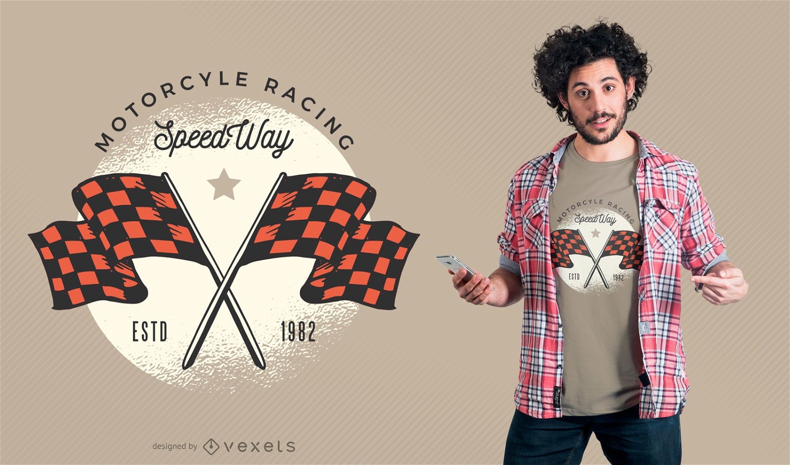 Diseño de camiseta de carreras de motos SpeedWay