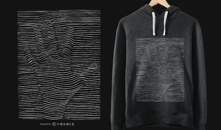 T-Shirt-Design für optische Täuschung T-Shirt-Design für optische Täuschung