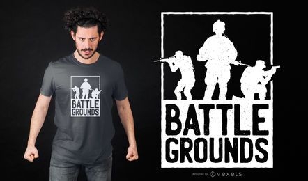 Design de camisetas do exército de campos de batalha