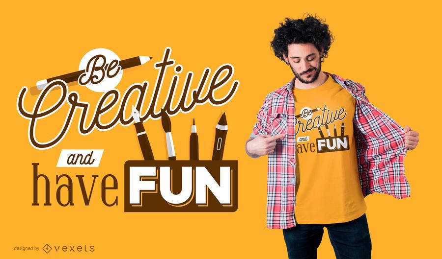 Seja criativo Design de t-shirt de escola Seja criativo Design de t-shirt de escola