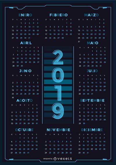 Technology Spanish 2019 Calendar Design Technology Spanish 2019 Calendar Design