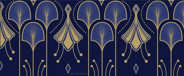 Azul elegante e art deco do ouro Azul elegante e art deco do ouro