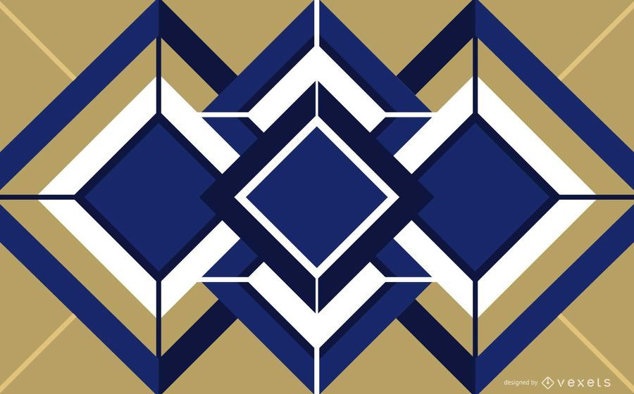 Cubo geométrico Art Deco Cubo geométrico Art Deco