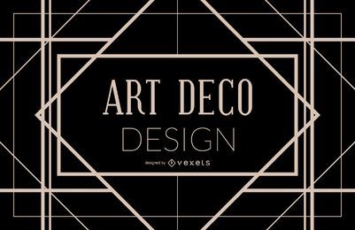 Diseño de marco geométrico Art Deco