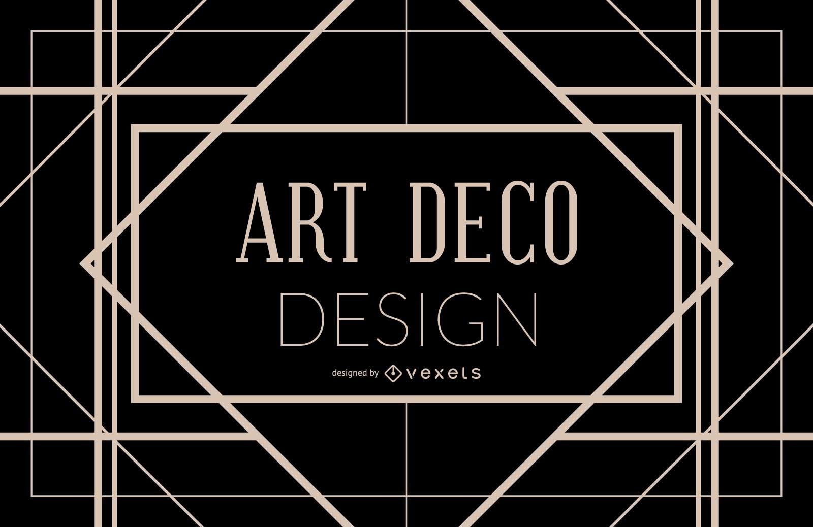 Geometrisches Art-Deco-Rahmendesign
