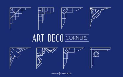 Vintage Geometric Art Deco Corners Vintage Geometric Art Deco Corners