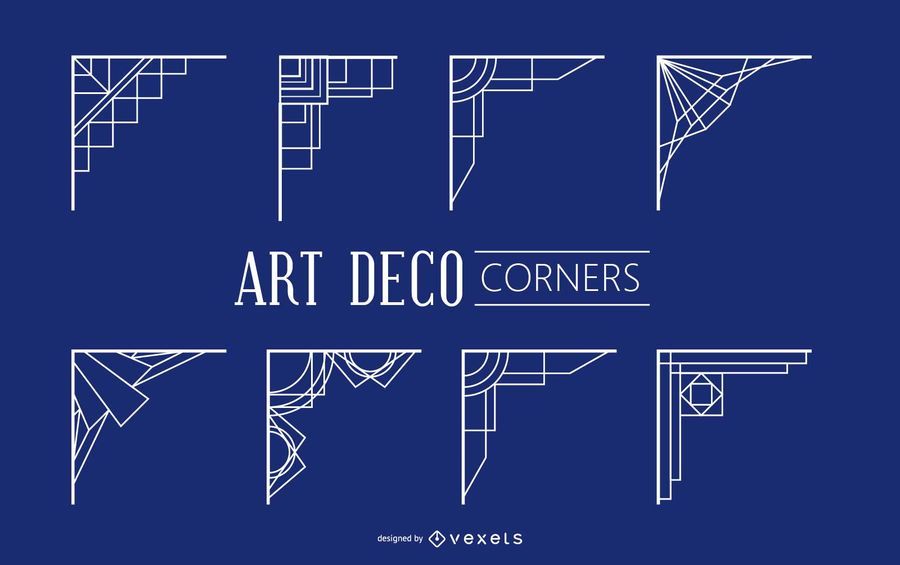 Vintage Geometric Art Deco Corners Vintage Geometric Art Deco Corners