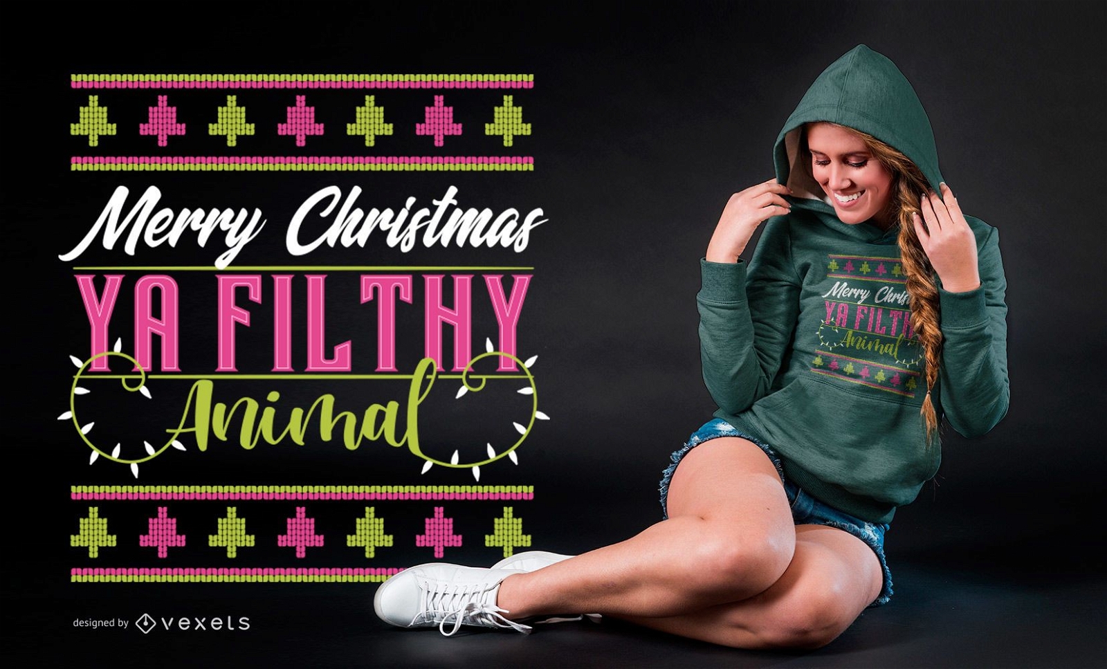 Merry Christmas Ya Filthy Animal T-shirt Design