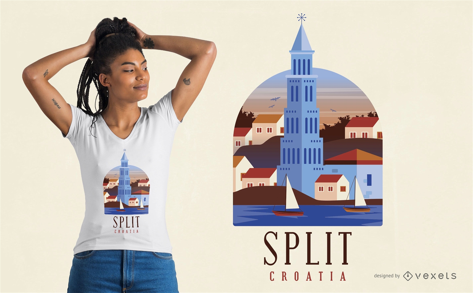 Split Croatia T-shirt Design