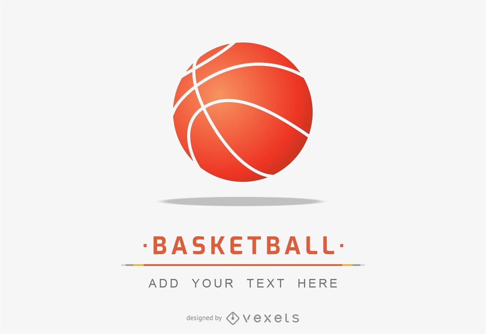Einfache Basketball-Logo-Vorlage