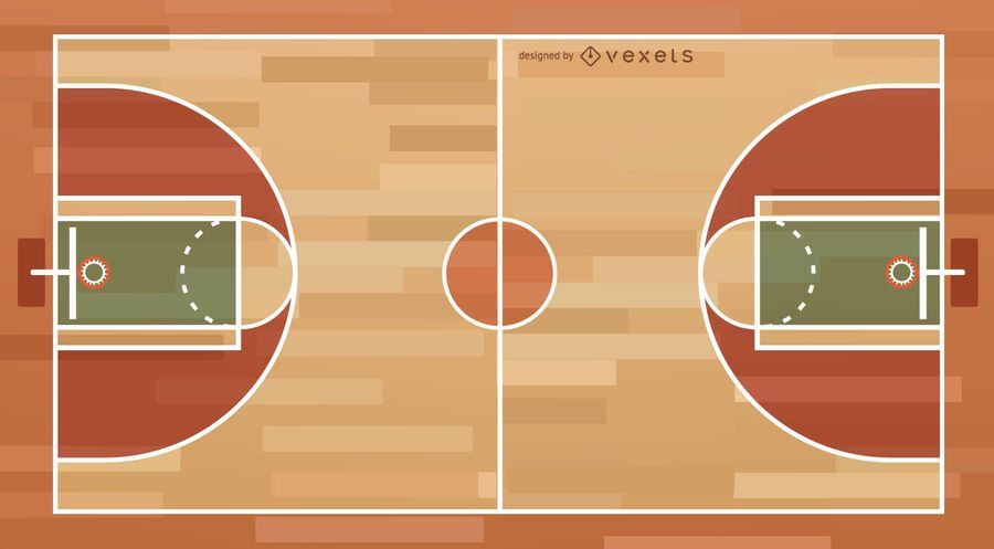 Ilustração de quadra de basquete Ilustração de quadra de basquete