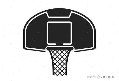 Logotipo de baloncesto en blanco y negro Logotipo de baloncesto en blanco y negro