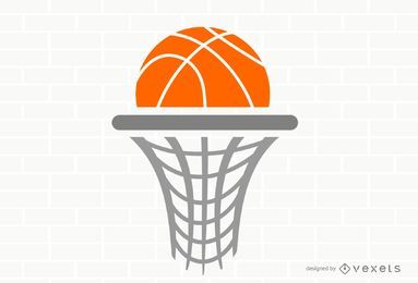 Flat Basketball Hoop logo template Flat Basketball Hoop logo template
