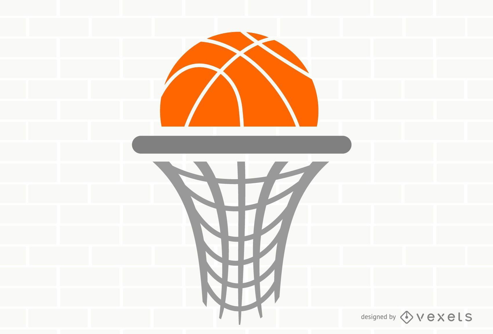 Design PNG E SVG De Grande Bola De Basquete Plana Para Camisetas