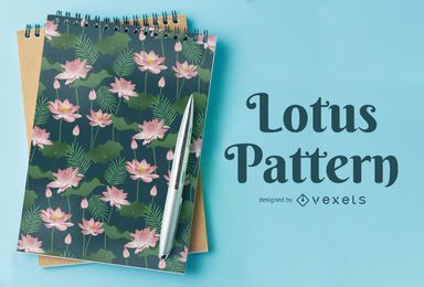 Lotus Illustration seamless Pattern Lotus Illustration seamless Pattern