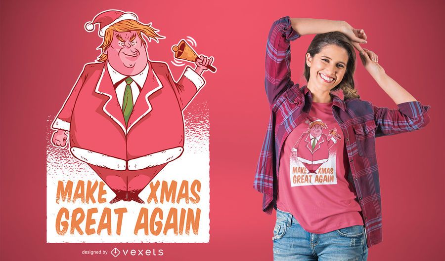 Diseño de camiseta de Santa Trump Diseño de camiseta de Santa Trump