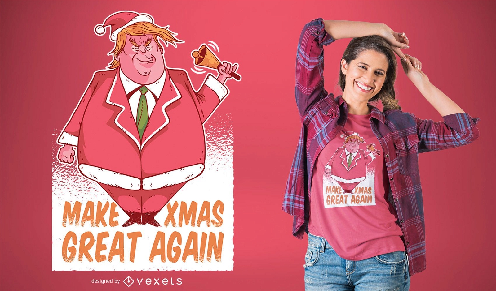 Design de camisetas Santa Trump