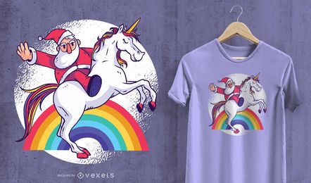 Santa Unicorn T shirt Design Santa Unicorn T-shirt Design