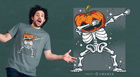 Diseño de camiseta Skeleton Dab